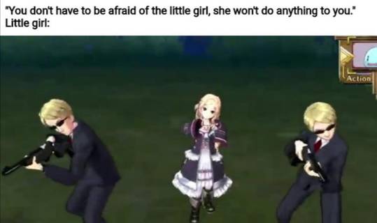Did you call her "little"?