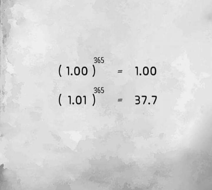 Doing nothing at all vs. making very small consistent efforts.