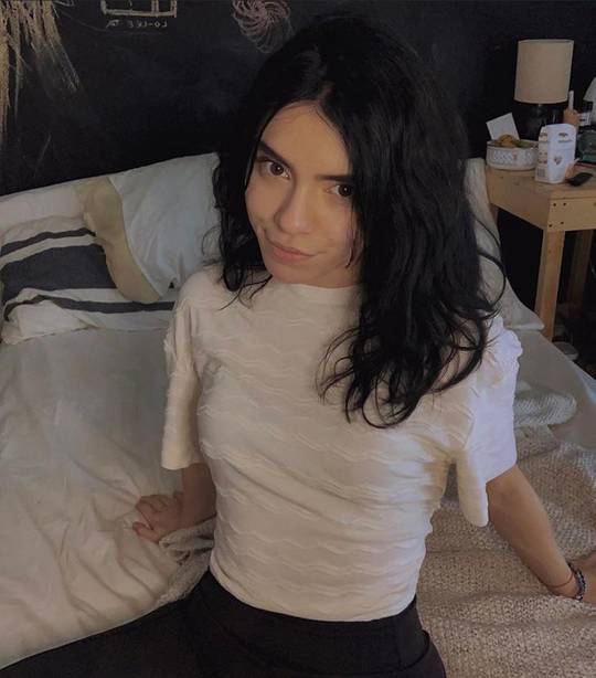Down on the bed after you push her