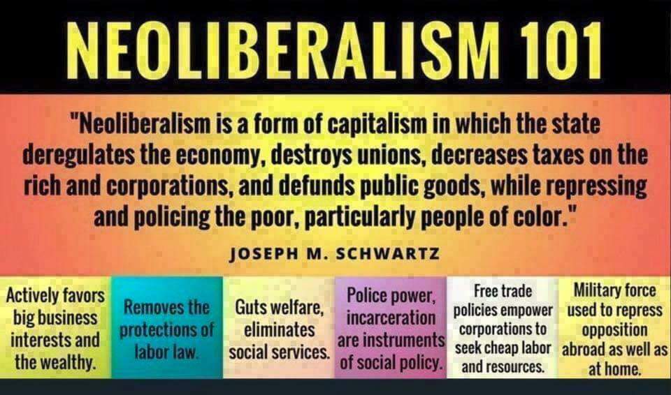 DOWN WITH NEOLIBERALISM!