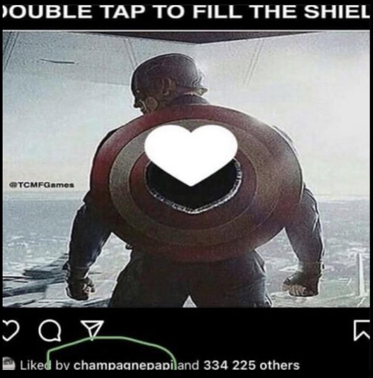 Drake filled the shield ☺️☺️☺️☺️