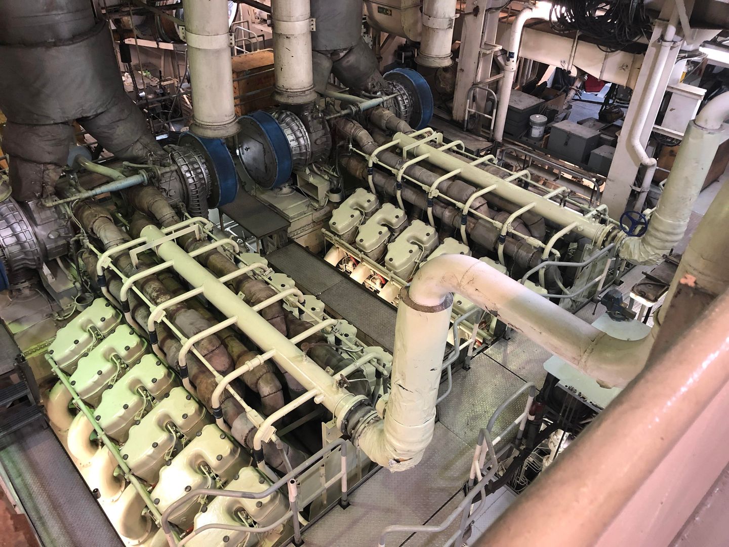 Engines/engine room on a US merchant ship.