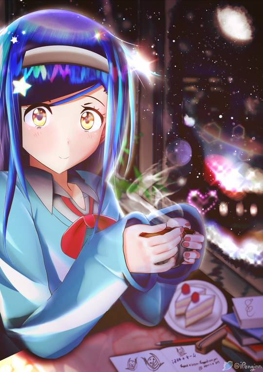 Enjoying some coffee