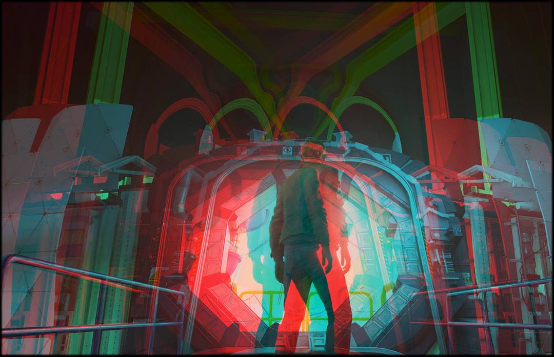 Entering the Time Machine (scene from the game "Quantum Break")