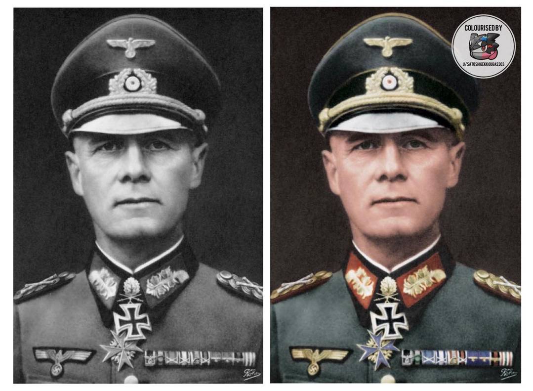 Erwin Rommel. The desert fox. Colourised by me. [OC]