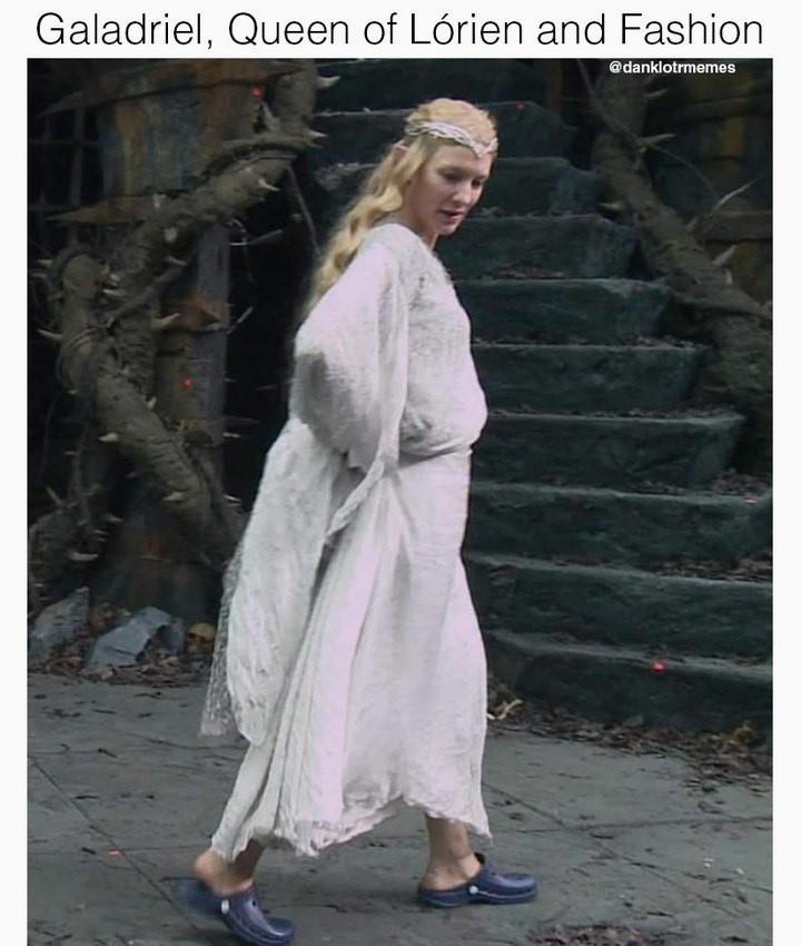 Even Galadriel wears crocs