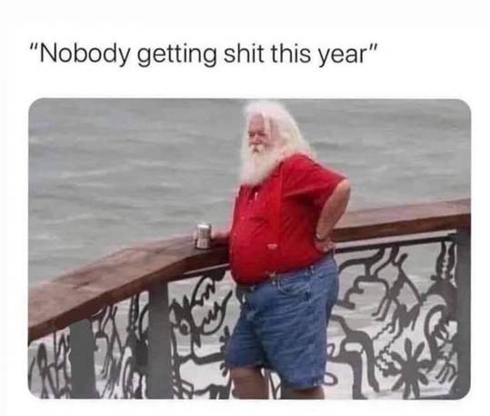 Even Santa is fed up.