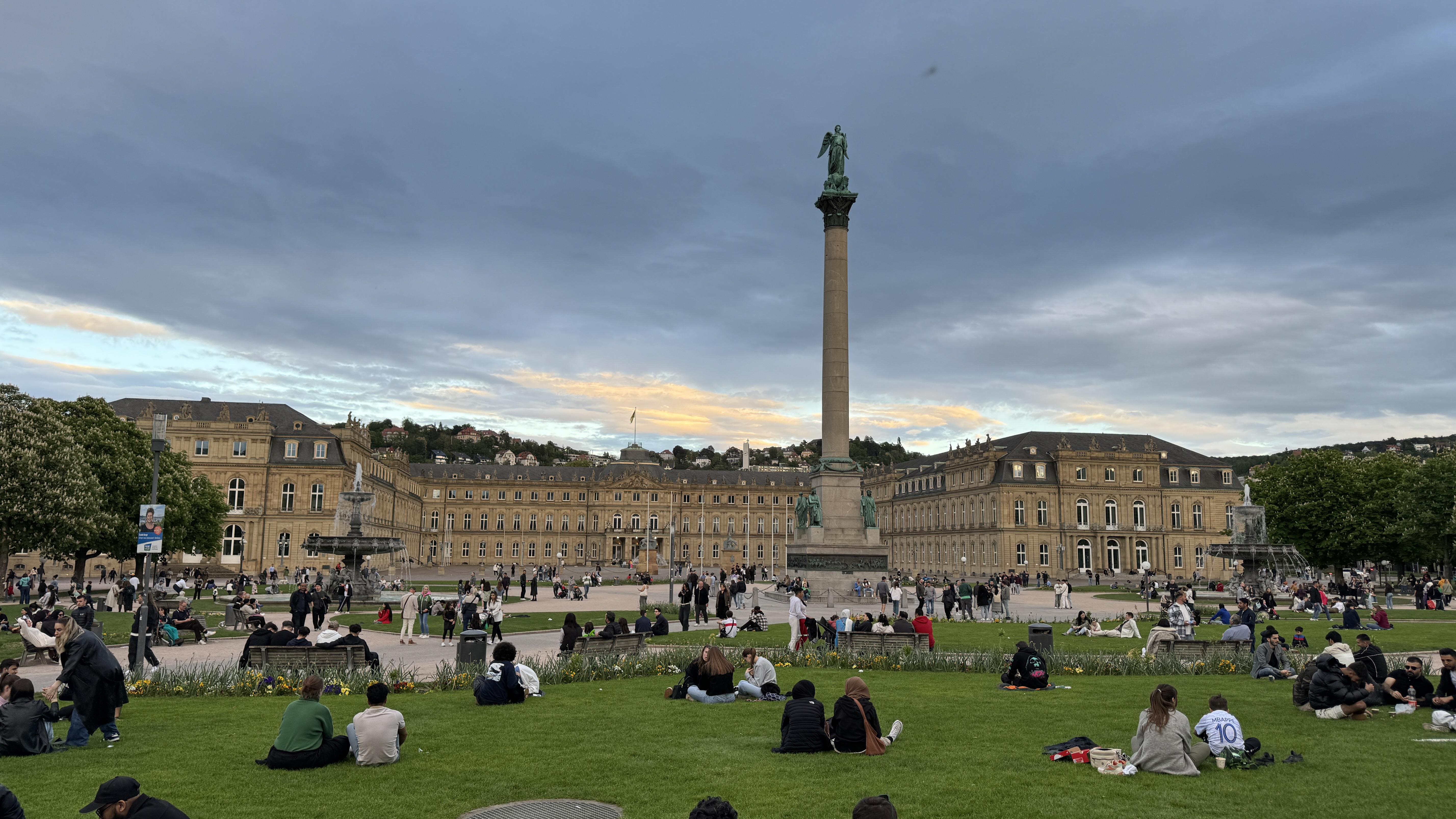 Evening hours in Stuttgart, Germany