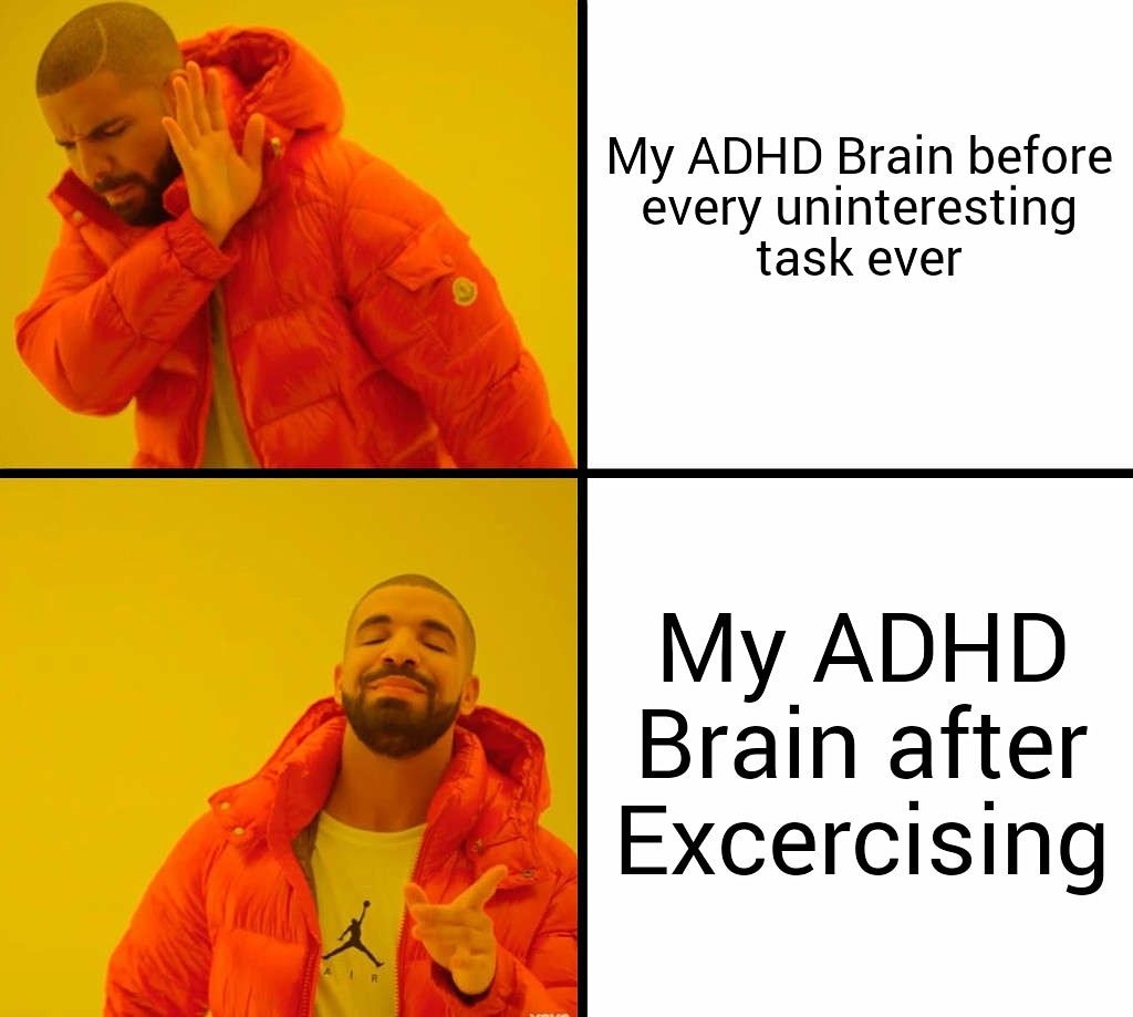 Exercise be hitting different with ADHD..