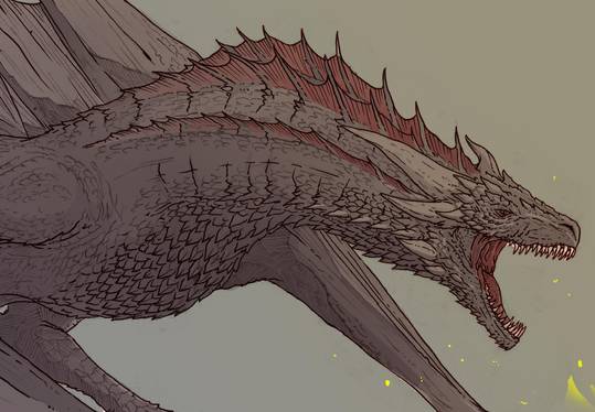 FanArt I did of one of the Badasses of Television, GOT's Drogon.