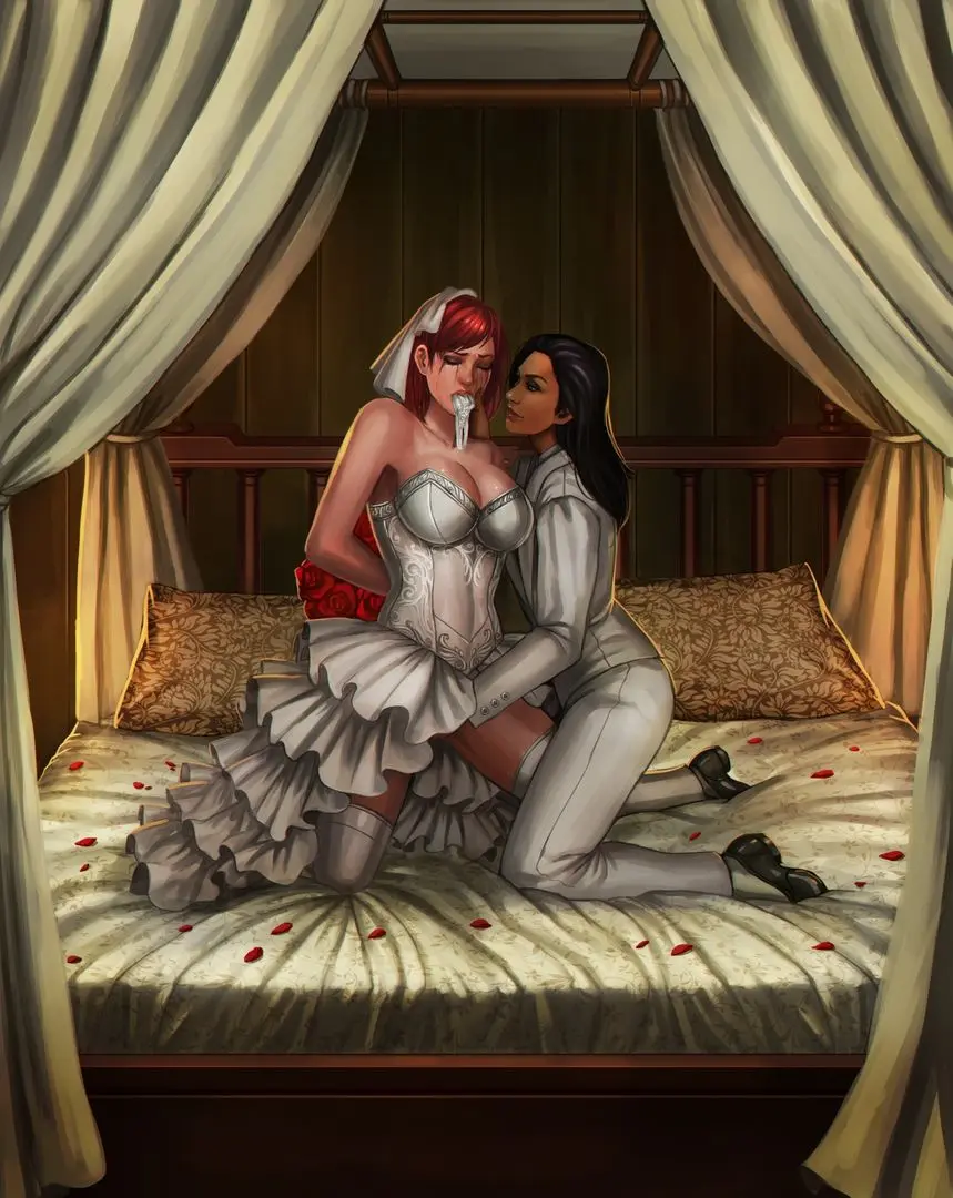 Femshep and Jack in bondage and futa scenes with interracial and monster girl pairings from Mass Effect