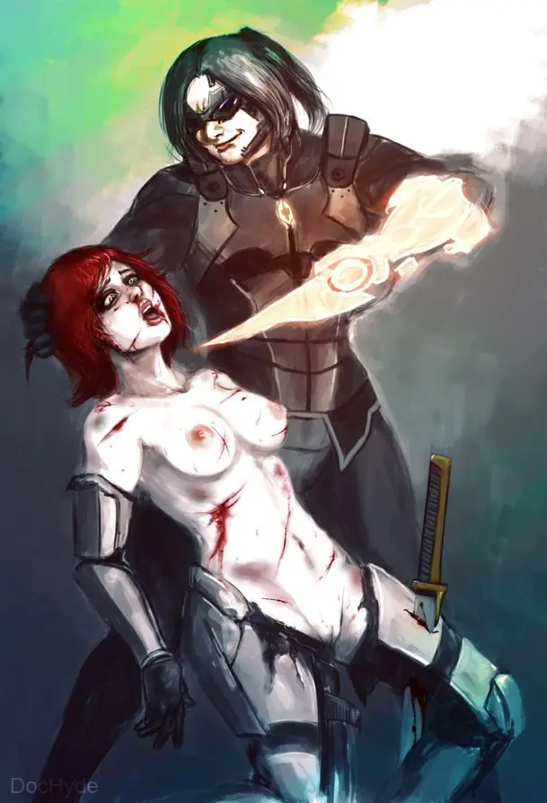 Femshep and Jack in bondage and futa scenes with interracial and monster girl pairings from Mass Effect