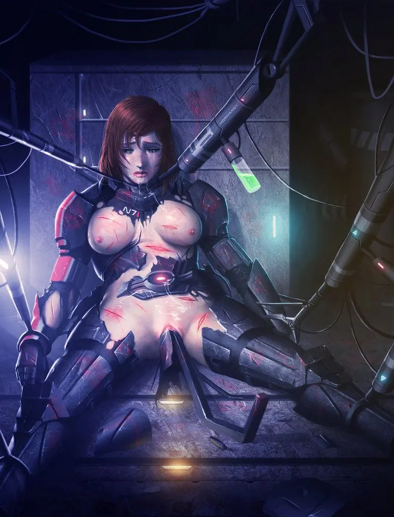 Femshep and Jack in bondage and futa scenes with interracial and monster girl pairings from Mass Effect