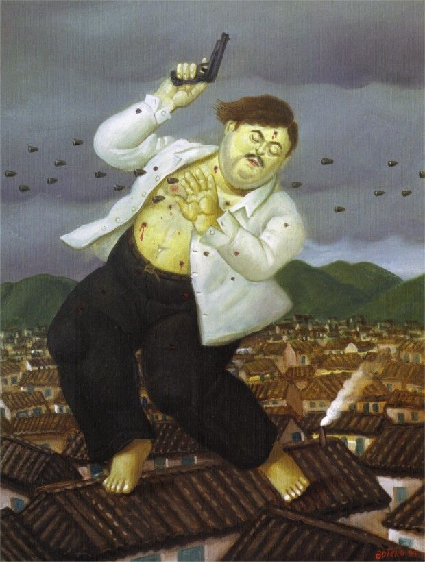 Fernando Botero, Death of Pablo Escobar, 1998