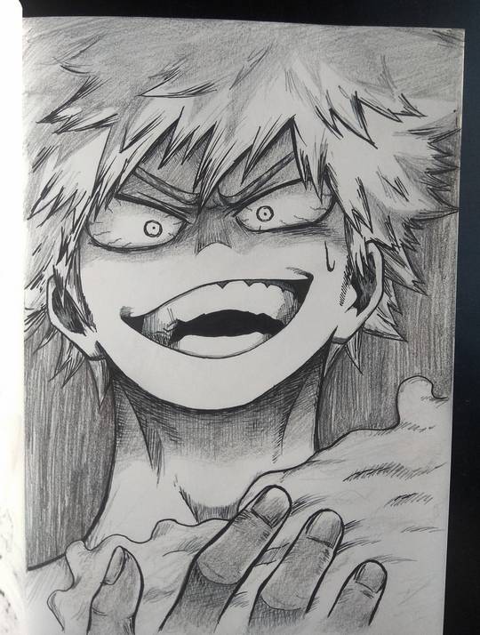 Finished my drawing of Bakugou!