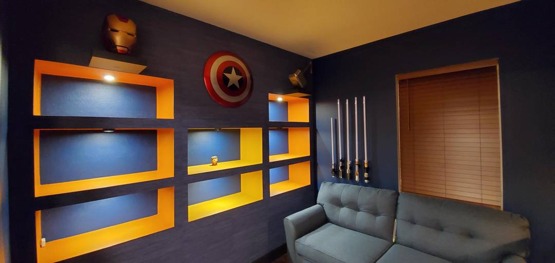 Finishing up my custom action figure display wall.