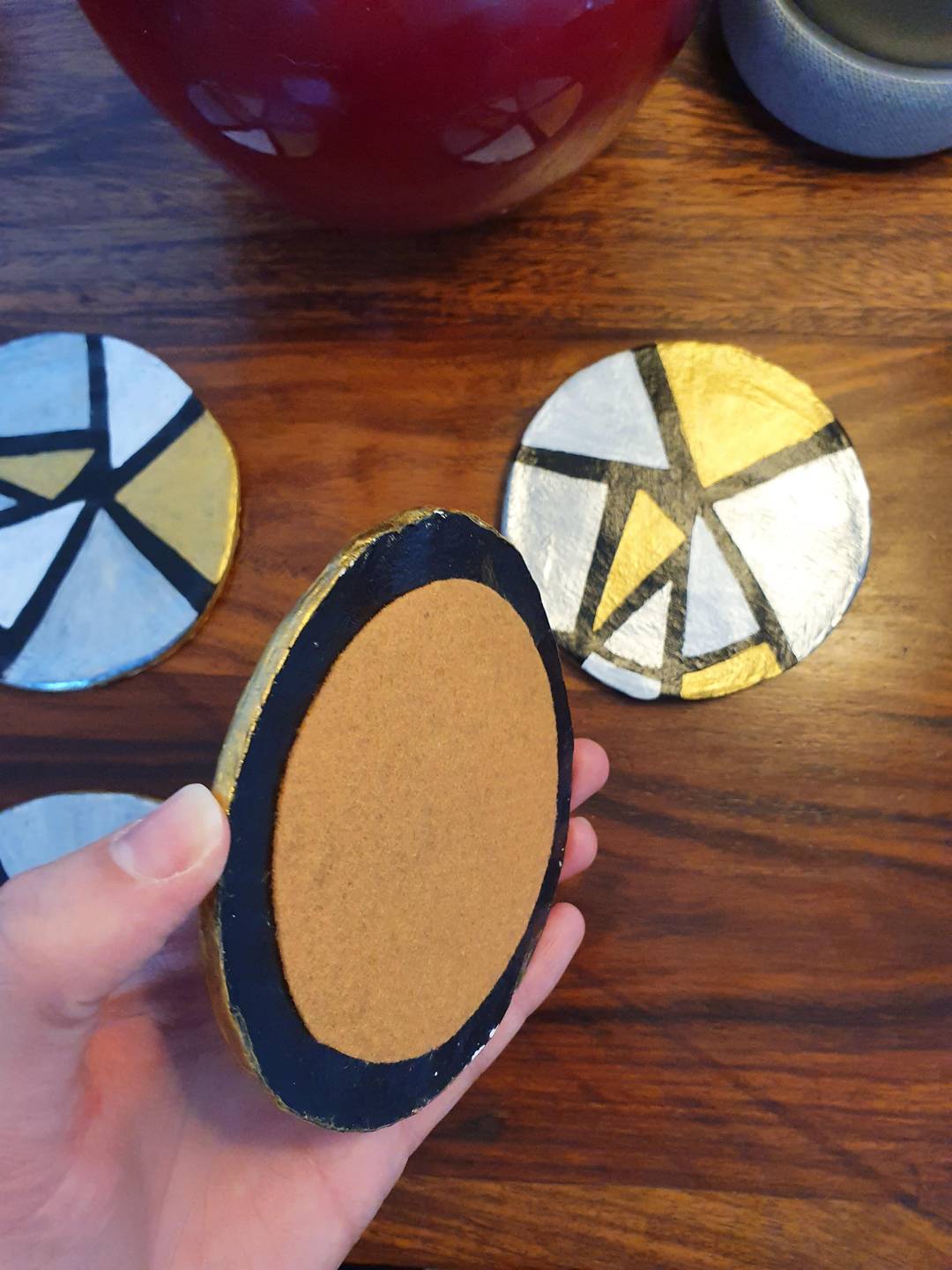 First attempt at air dry clay coasters!