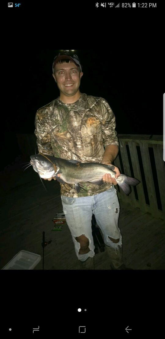 First fish 3 min into fishing he hit it and about pulled my rod in.