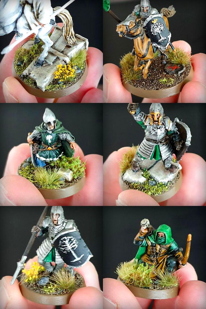 First time I experimented with basing the minis. I went for a forest-y theme. I think it turned out alright