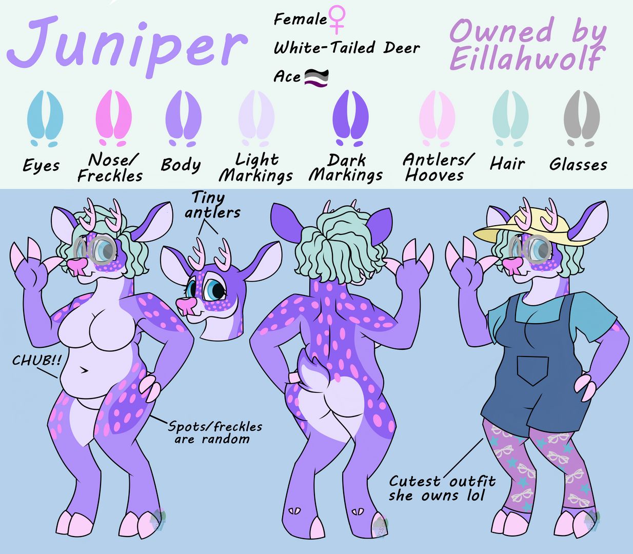 First time posting here. Meet my first fursona Juniper! She's basically me so please be kind to her(she WILL cry)(art and design by me)