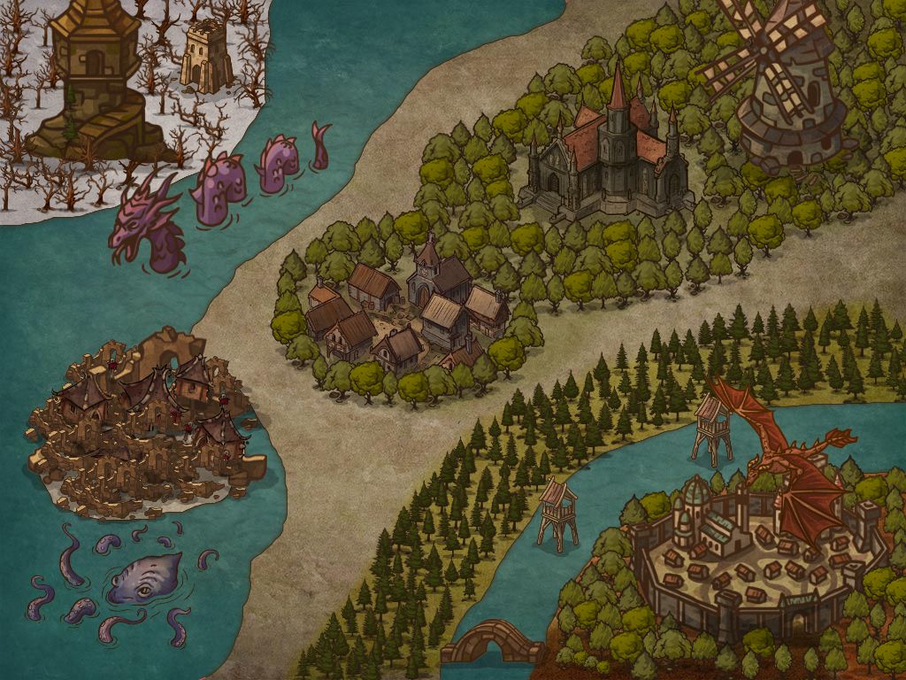 First try at making a D&amp;D map. What do you think ?
