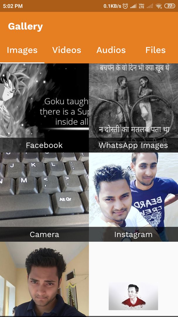 Flutter gallery application.