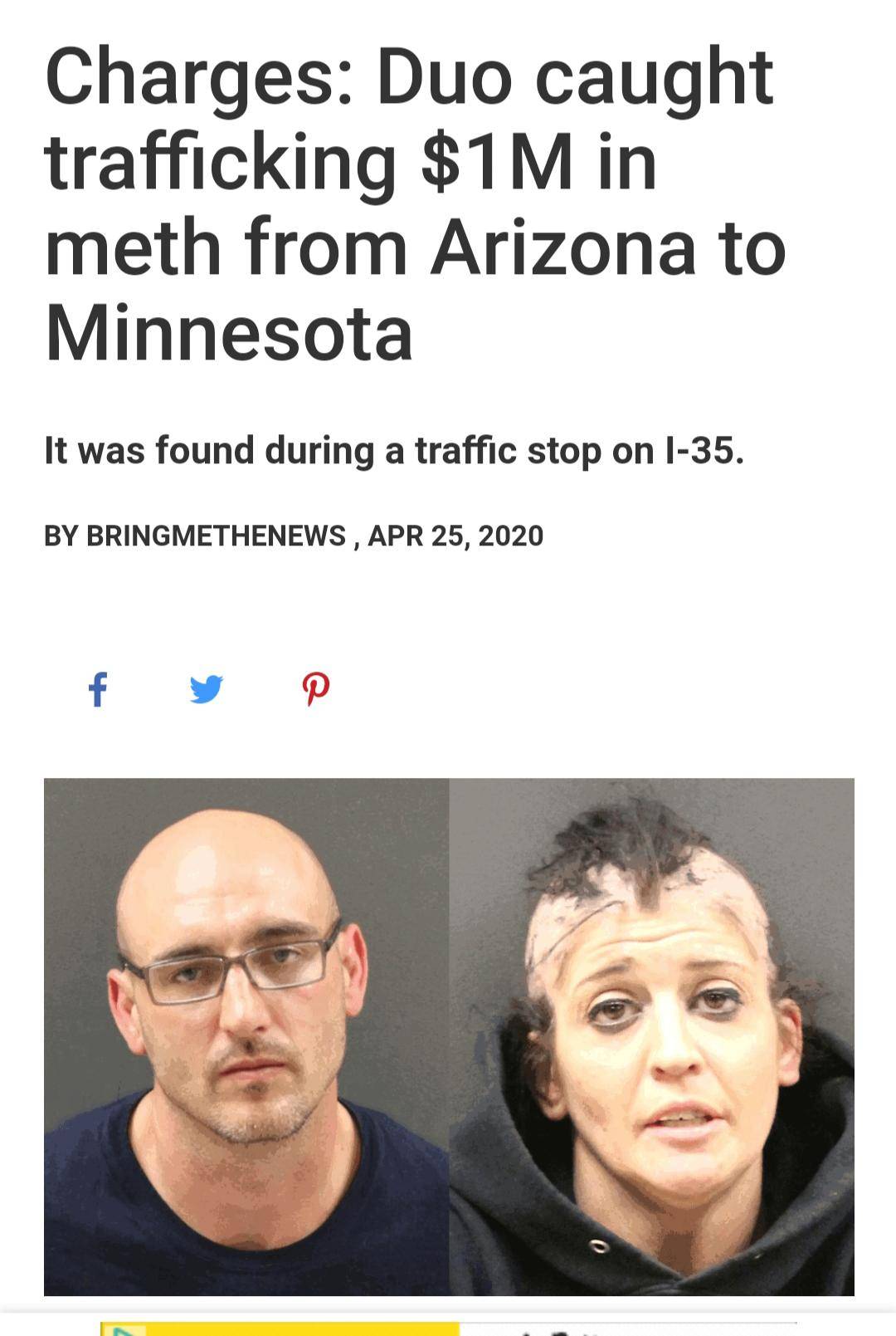 Found during a traffic stop