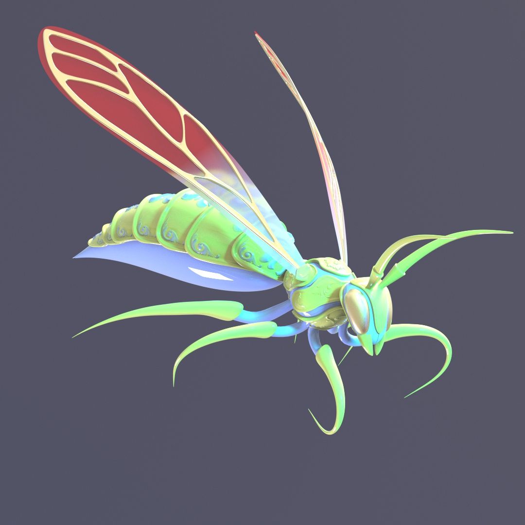 FREE Decorative Wasp - Rigged and ready to render with Redshift ...