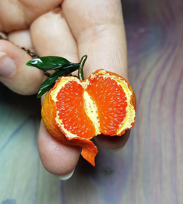 Fresh citrus from baking polymerclay