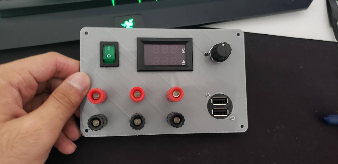 Front panel for an ATX power supply conversion.