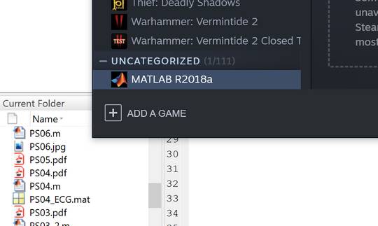 Fun Fact - You can add MATLAB to Steam
