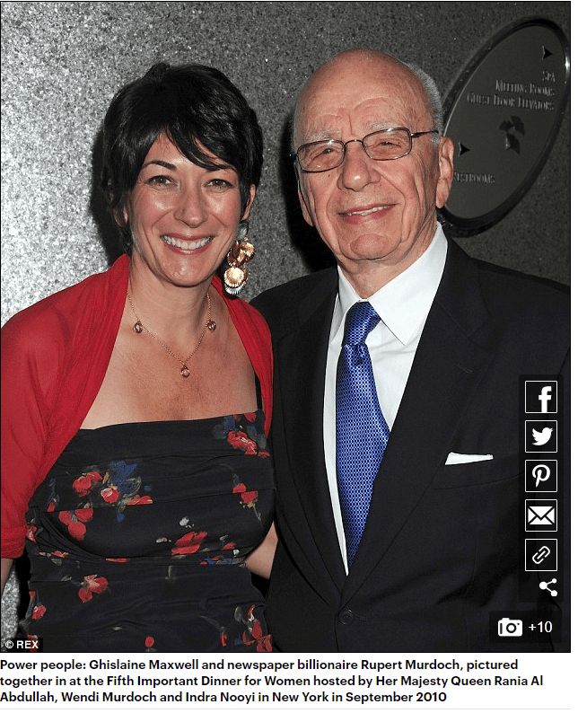 Ghislaine Maxwell and Rupert Murdoch