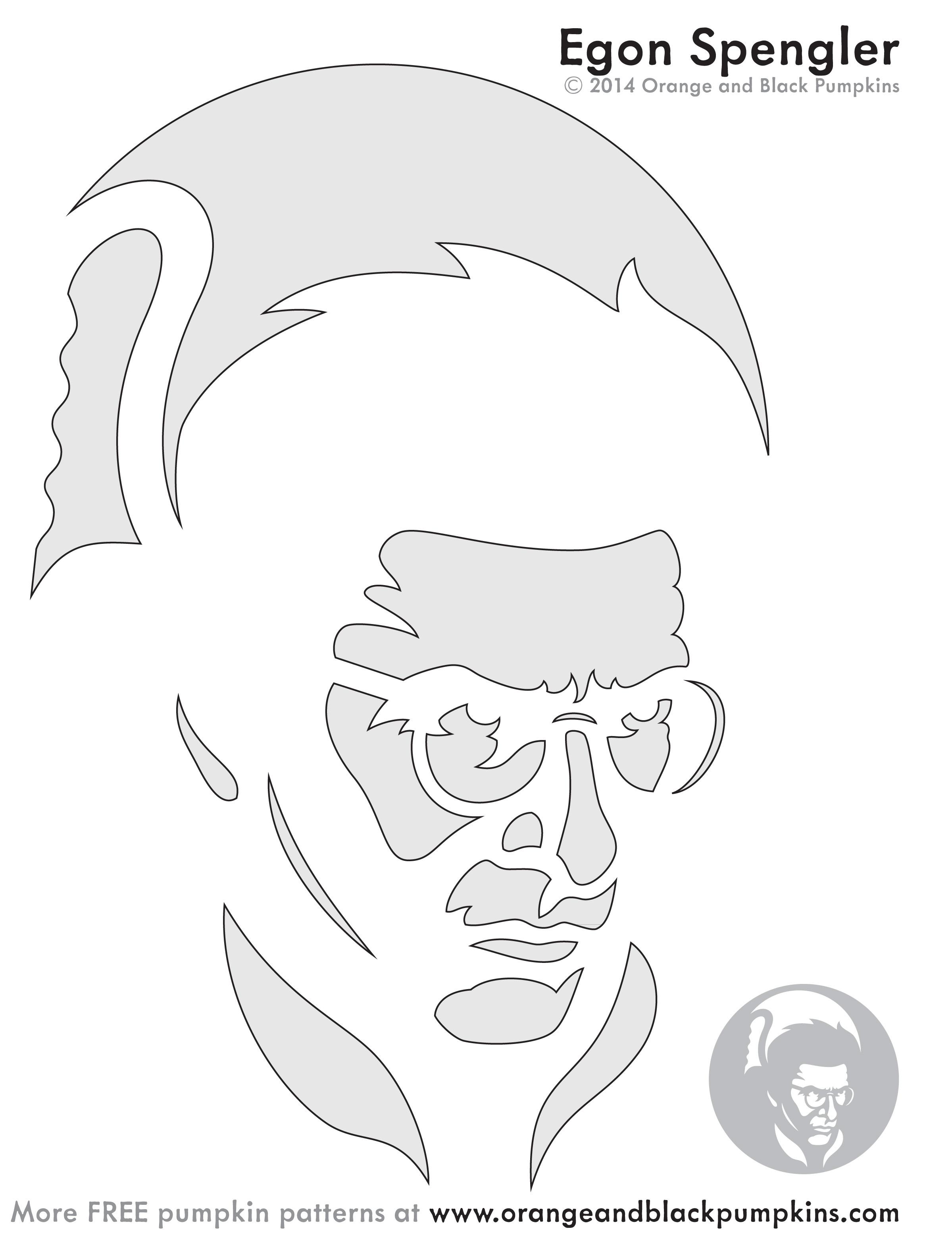 Ghostbusters Egon Spengler (Pumpkin Stencil Pumpkin Pattern