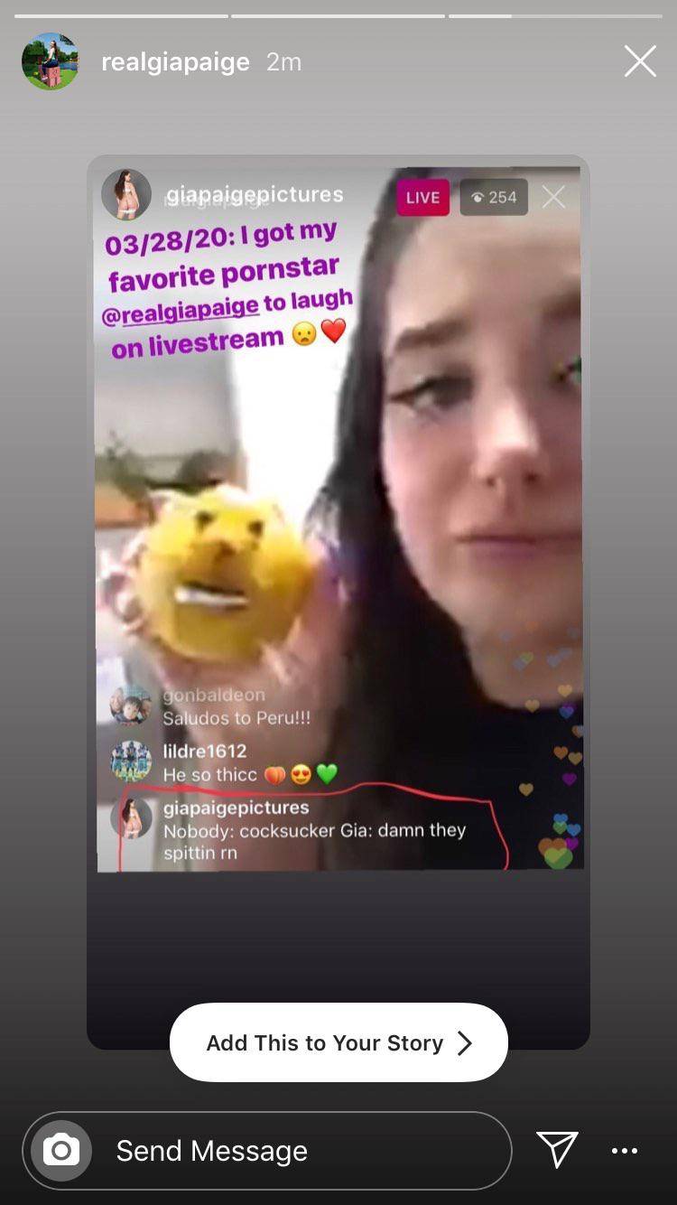 Gia Paige posted GiaPaigePictures on her Instagram story 🤤😍 https