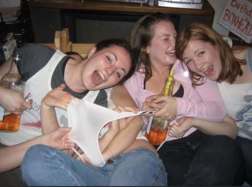 Girls gang up on friend and give her a devastating front-wedgie