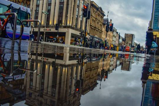 Glasgow just after it stopped raining.