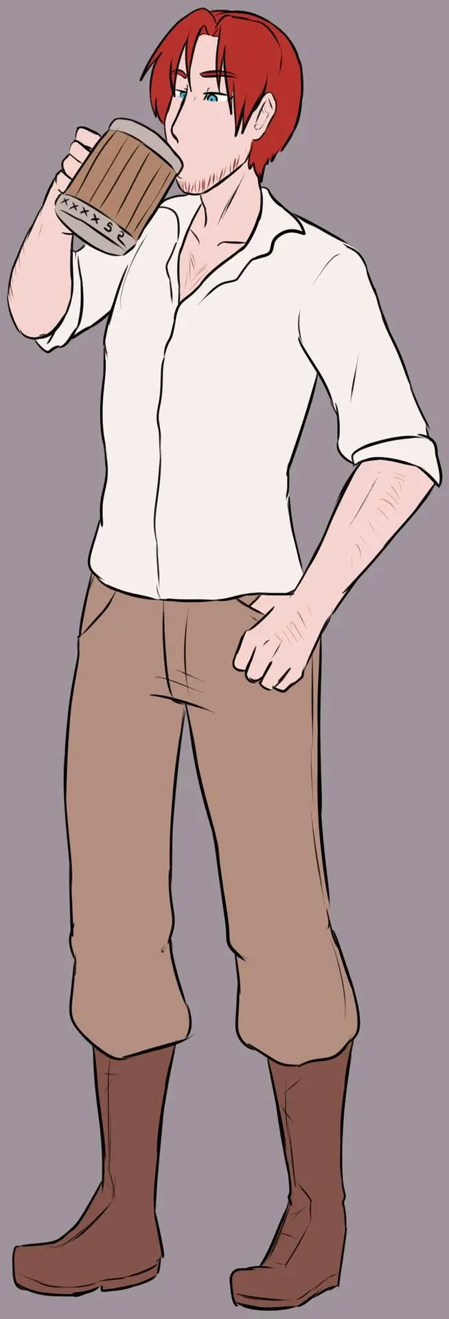 MTF gender swap of a red-haired man into a busty green-skinned shortstack goblin with pointy ears