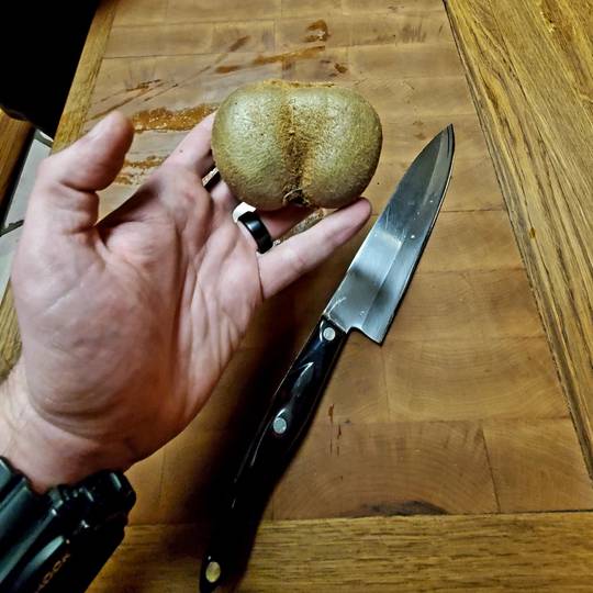 Got this kiwi fruit and really want to eat it... but I can't force myself to cut it up (OC)