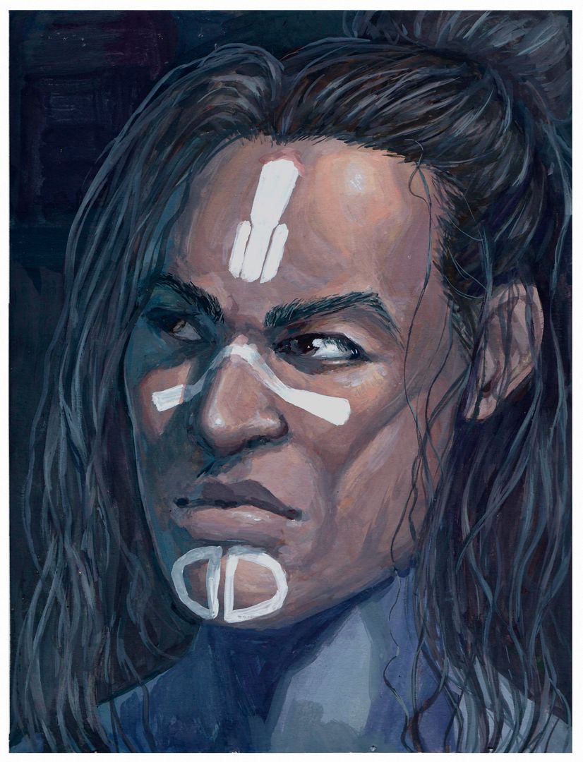 Gouache Painting of Lord of Admirals from Halo