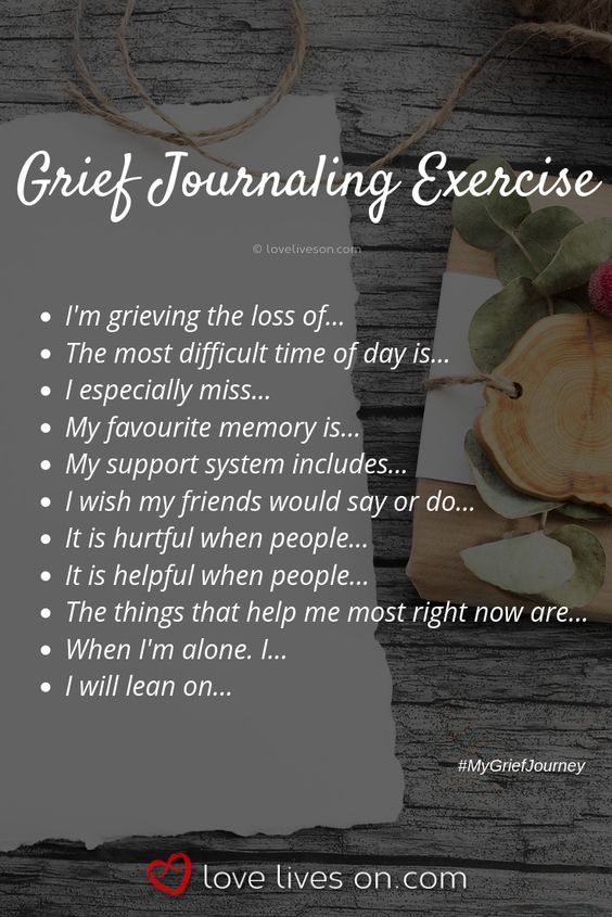 Grief Journaling Exercise