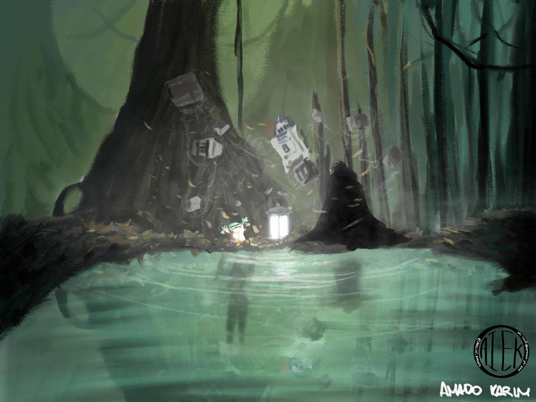 “Grogu... you must unlearn what you have learned. But remember what the force is. It’s all around us. It binds us. Now feel it. Feel it between me and you, the rocks, the trees, R2... go ahead. Try it. No, wait, do it. There is no try.”