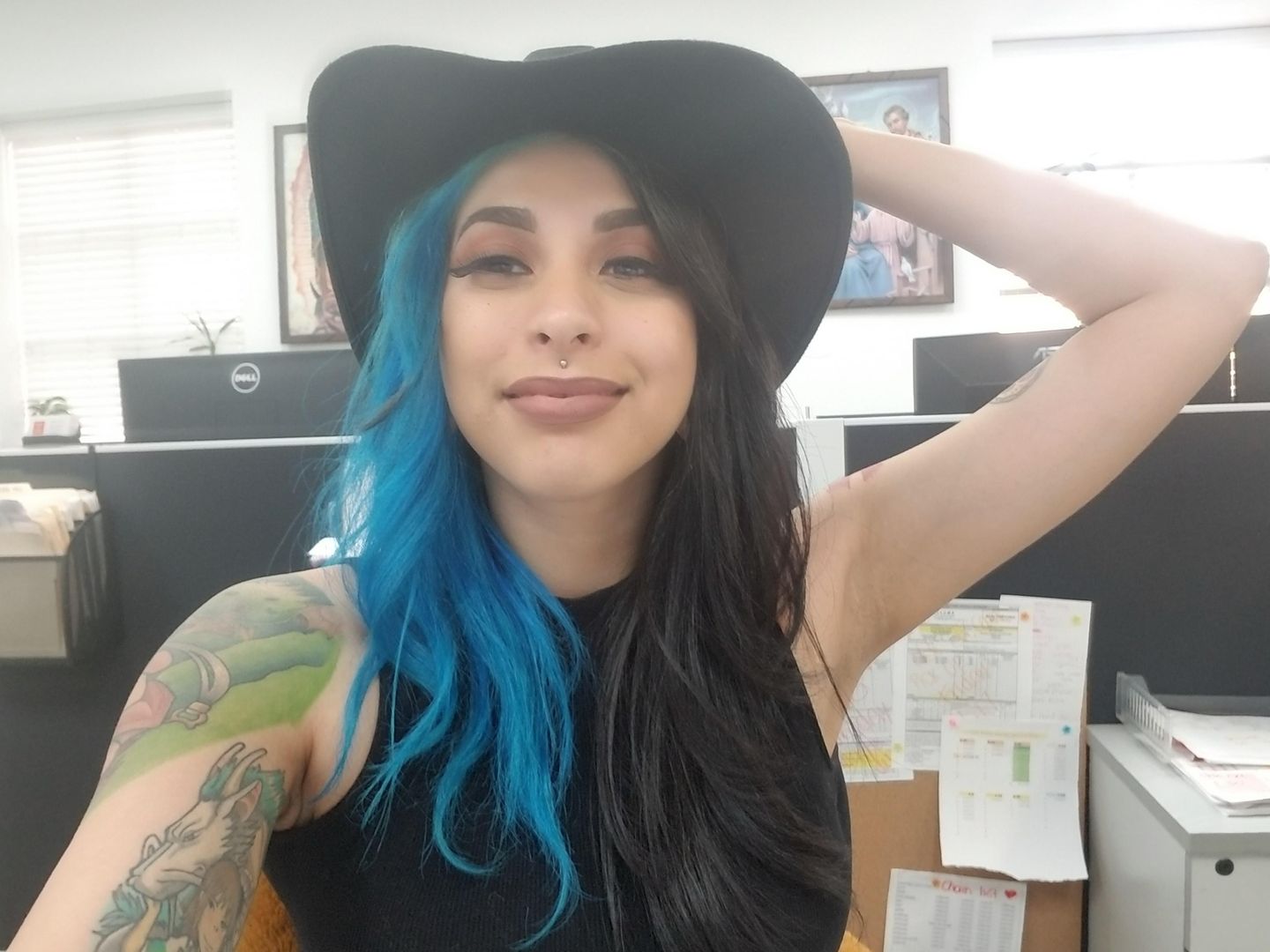 Half Black and Half Blue
