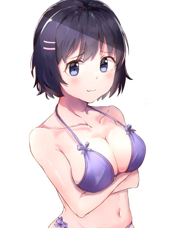 Hanekawa Tsubasa in a bikini (drawn by Eniguma.)