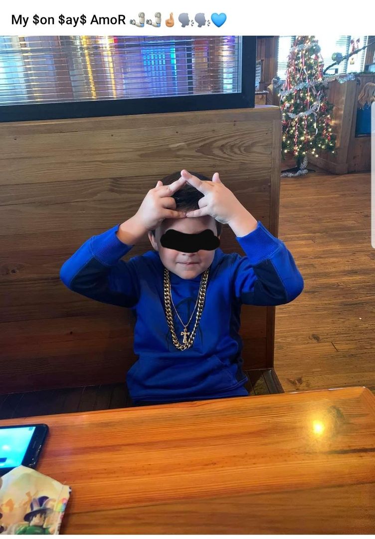 Having a Child Throw Gang Signs