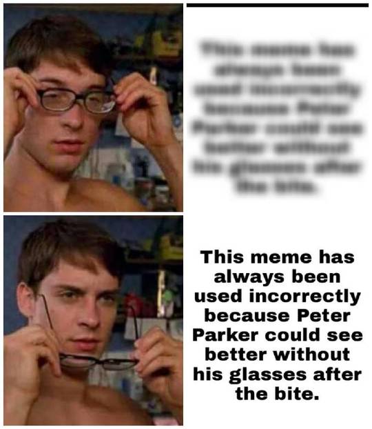 He can see without glasses