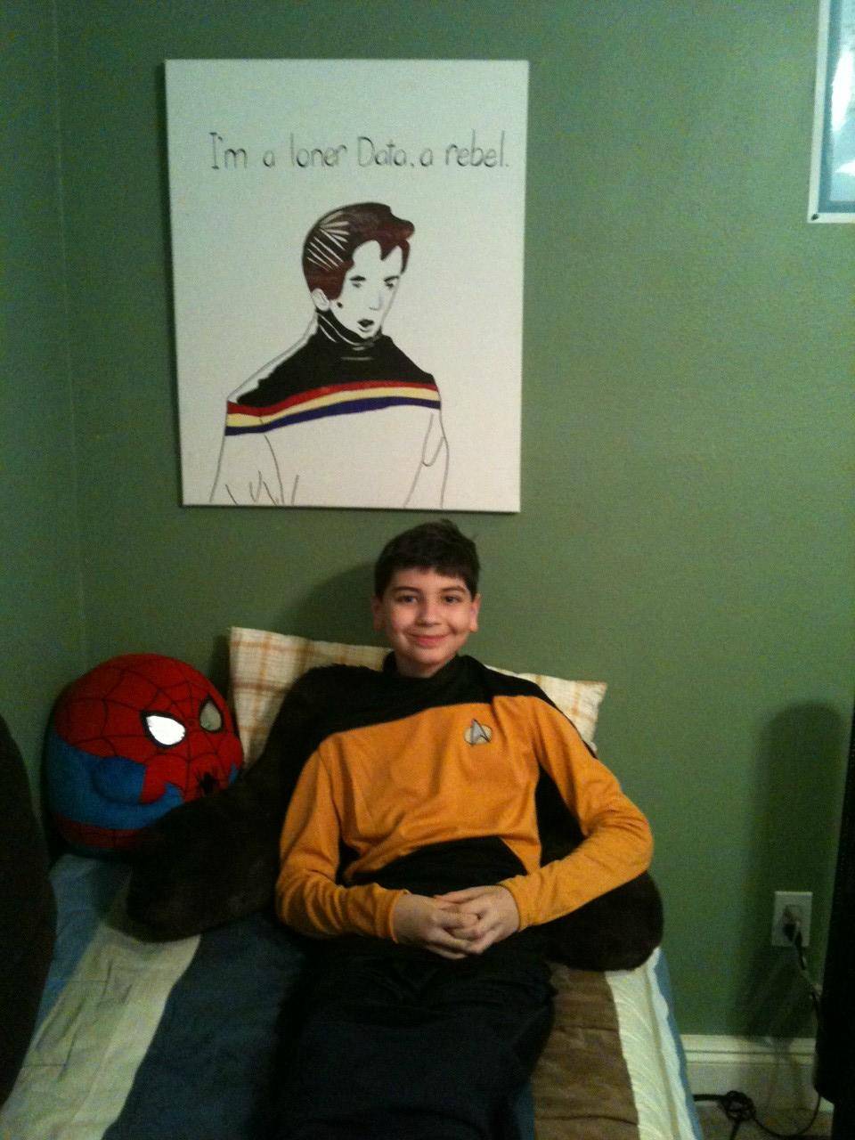 Here is a painting I made out of Wesley Crusher. I know Wil Wheaton browses reddit so I want him to see it!