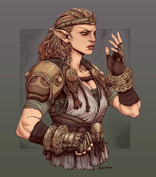 High Elf Monk by Daniel Irving Decena