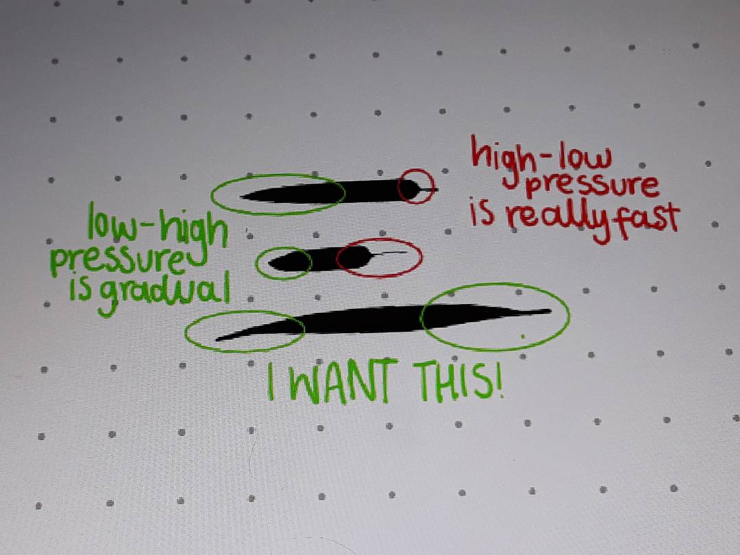 high-low pressure sensitivity not working smoothly.