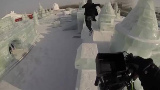 Hold my camera while I run on ice