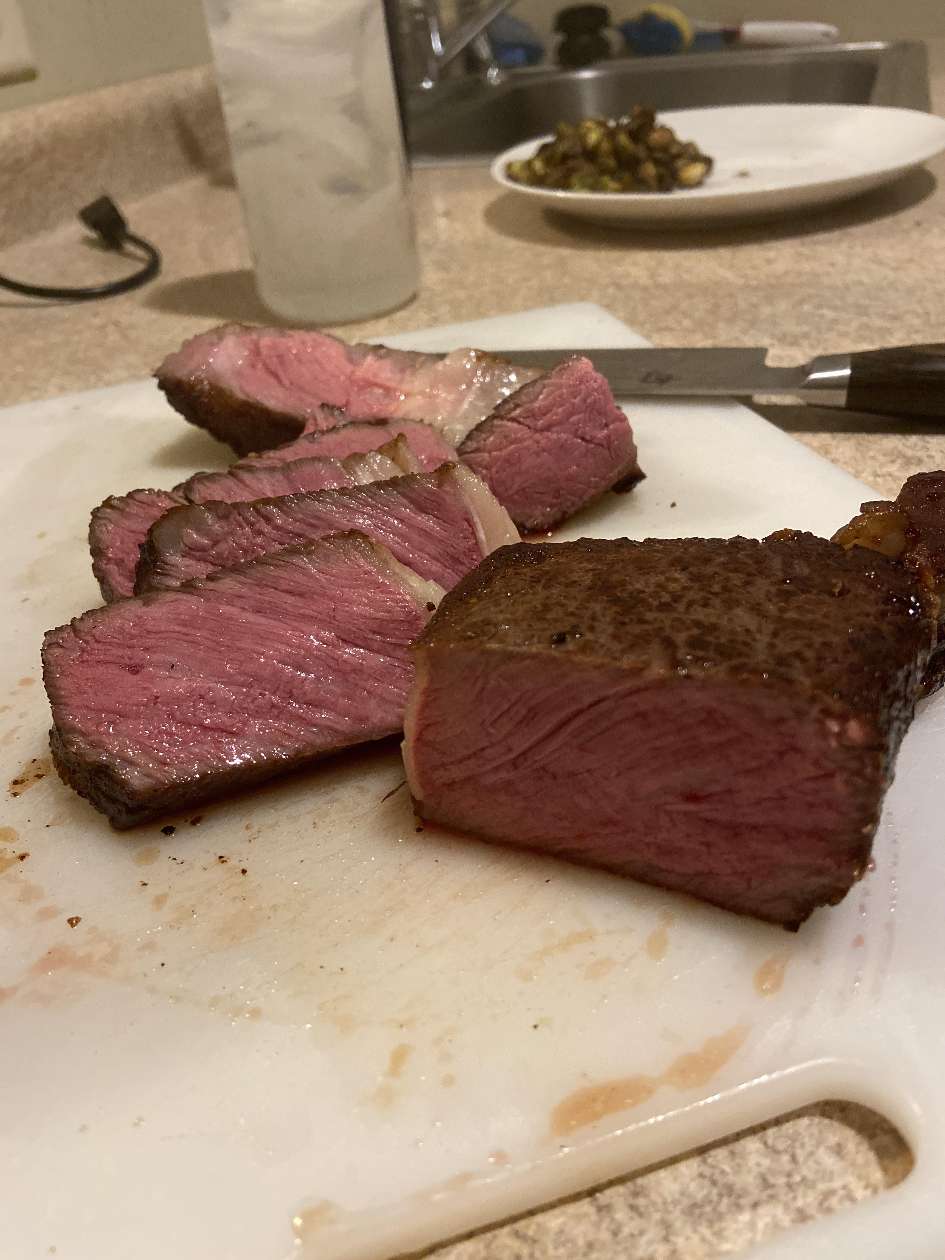 [Homemade] Sous vide prime dry aged ribeye. Scrolller